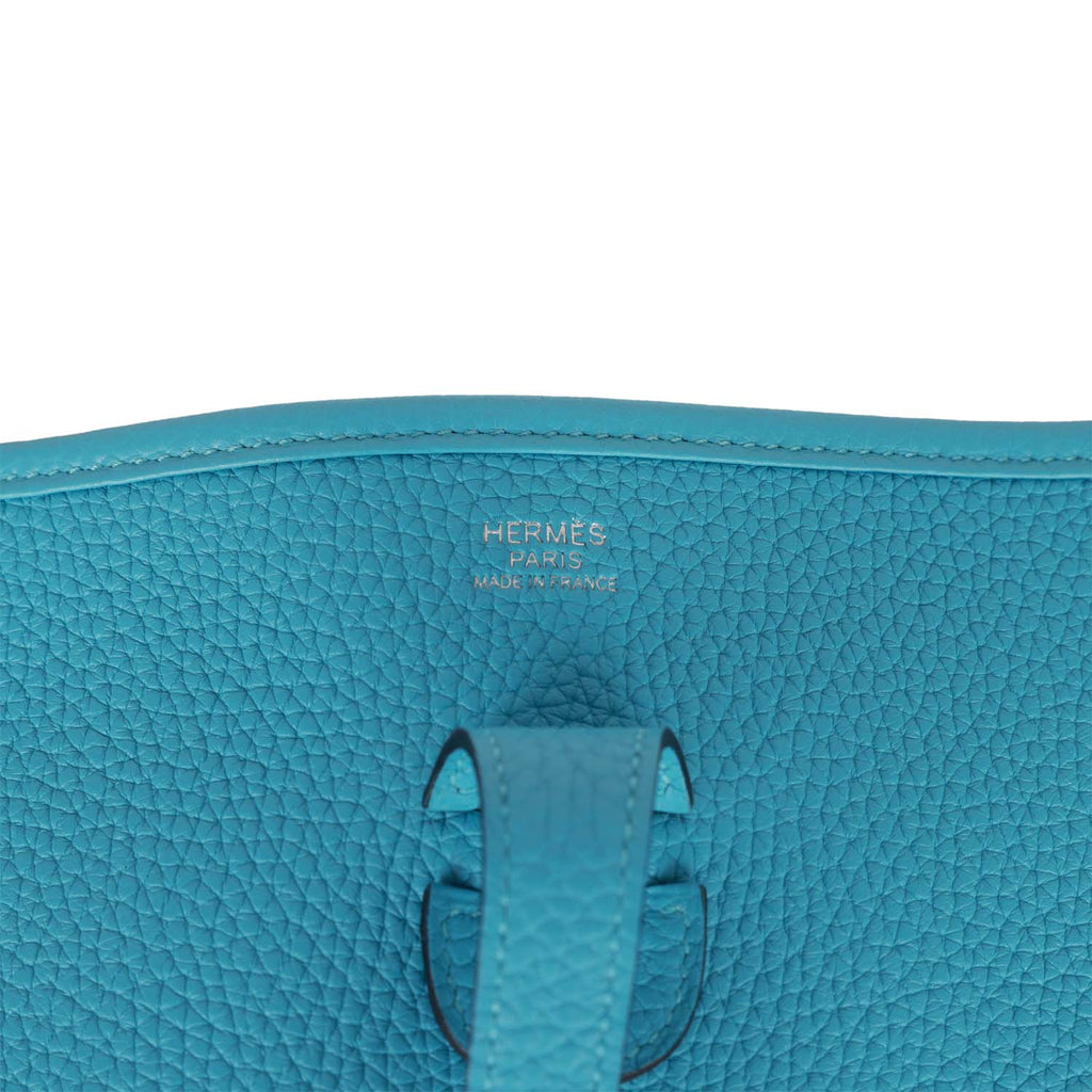Hermes Evelyne III PM Bleu du Nord Clemence Palladium Hardware