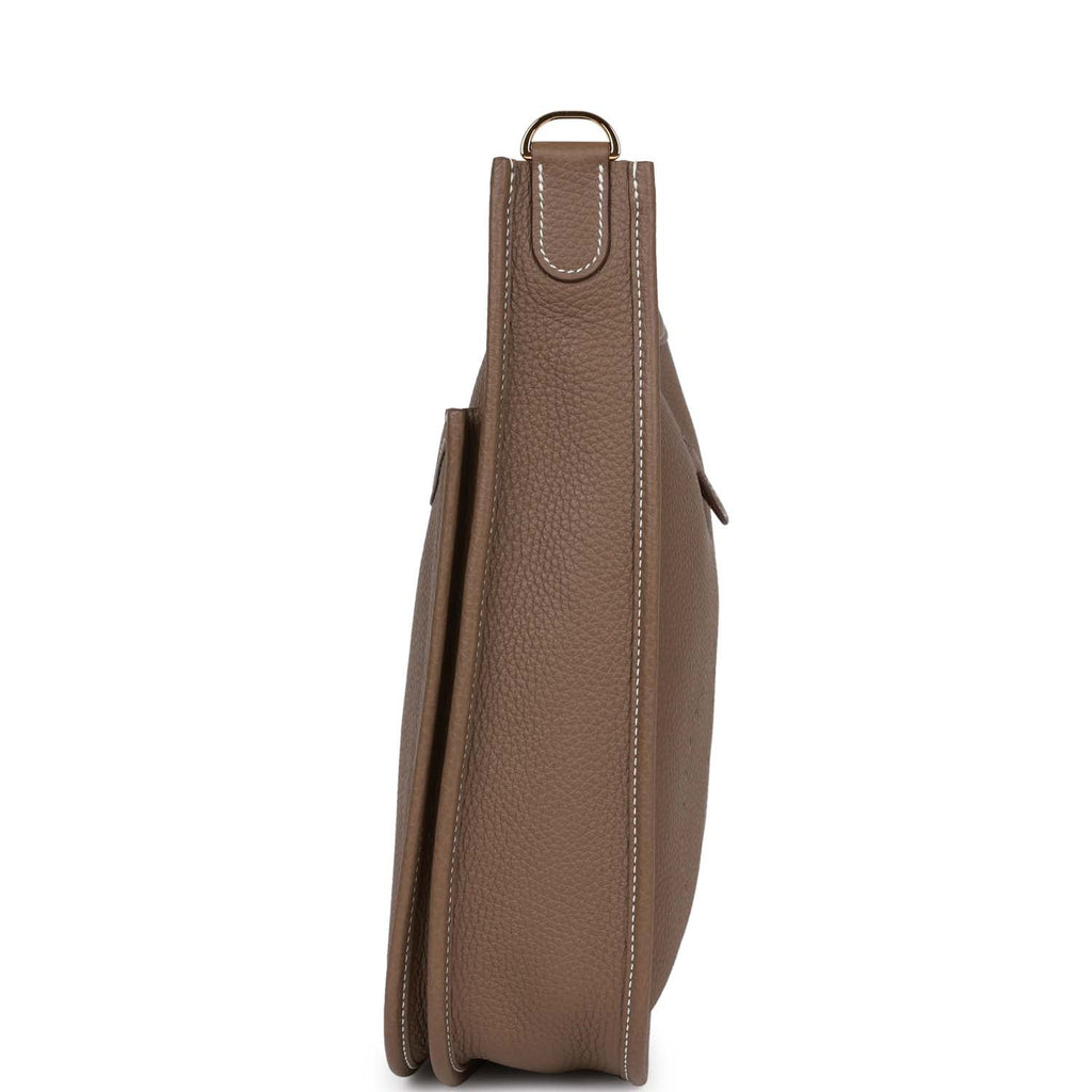 Hermes Evelyne III PM Etoupe Clemence Gold Hardware