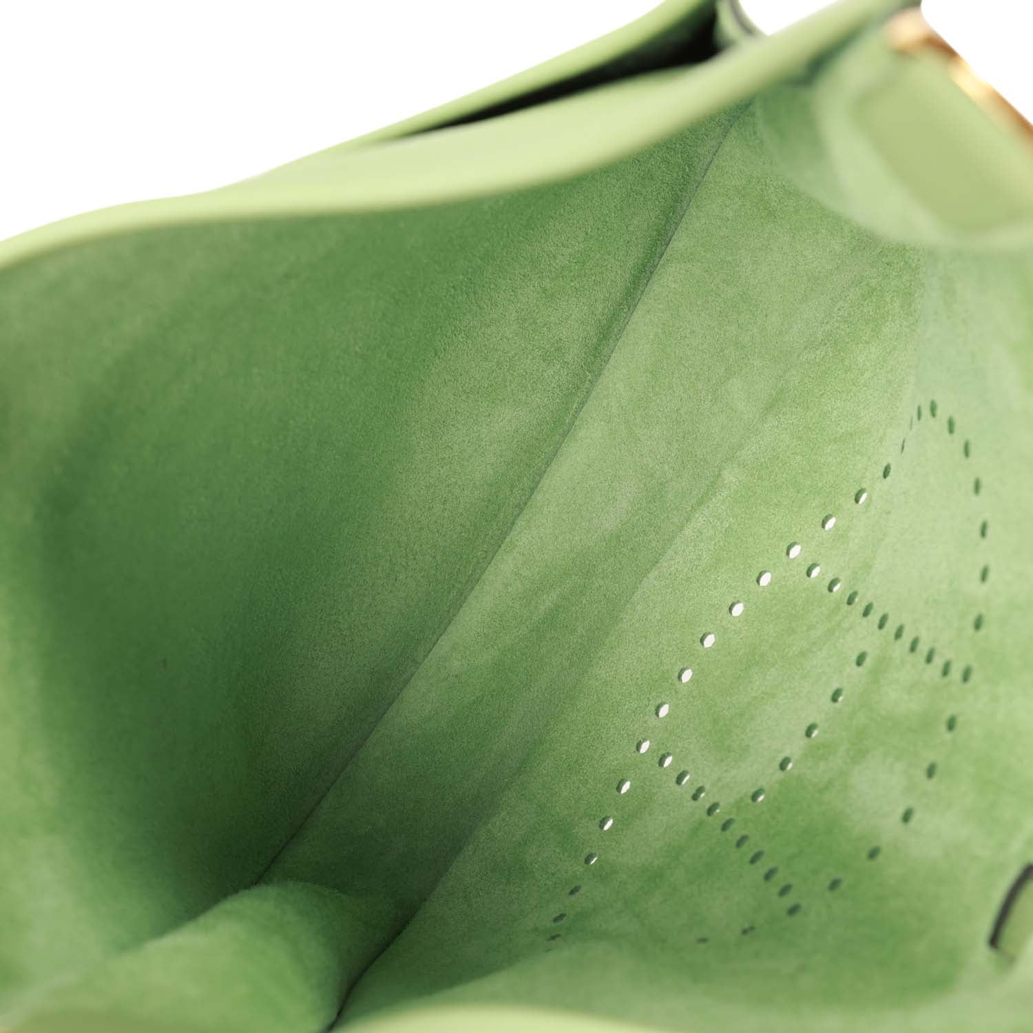 Hermes Evelyne III PM Vert Criquet Clemence Gold Hardware