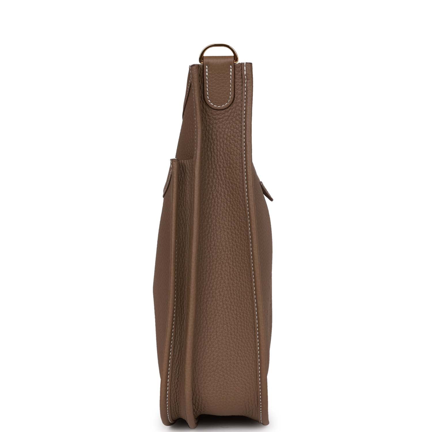 Hermes Evelyne III PM Etoupe Clemence Gold Hardware