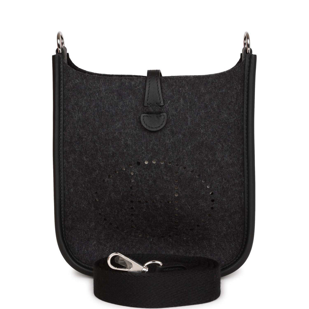 Hermes Evelyne TPM Graphite Feutre and Black Swift Palladium Hardware