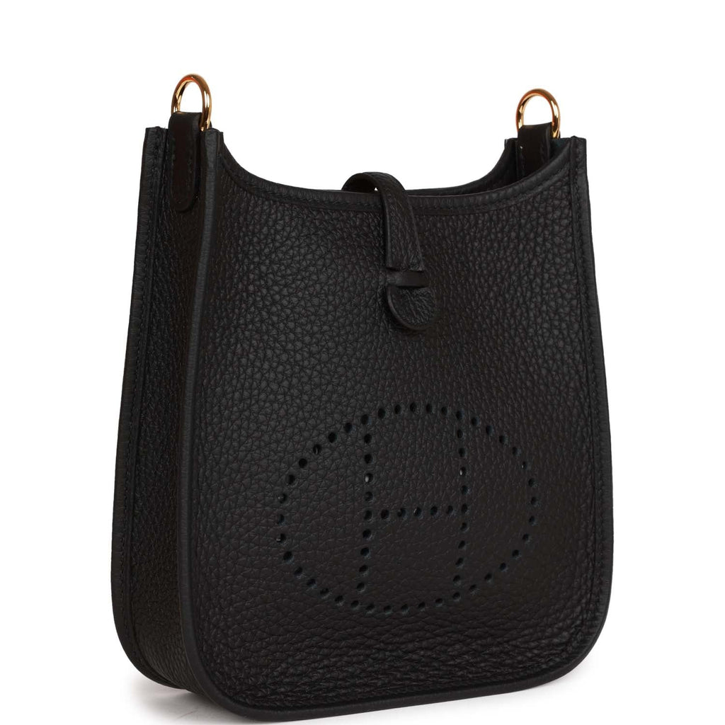 Hermes Evelyne TPM Black Clemence Gold Hardware