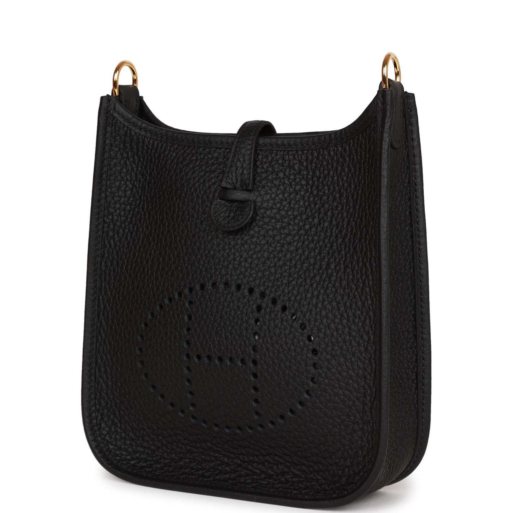 Hermes Evelyne TPM Black Clemence Gold Hardware
