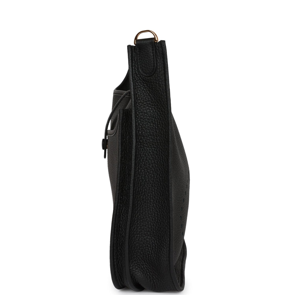 Hermes Evelyne III PM Black Clemence Gold Hardware