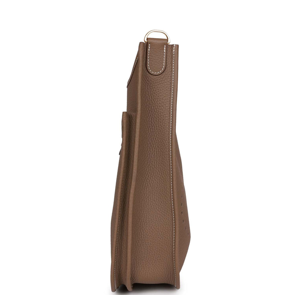 Hermes Evelyne III PM Etoupe Clemence Gold Hardware
