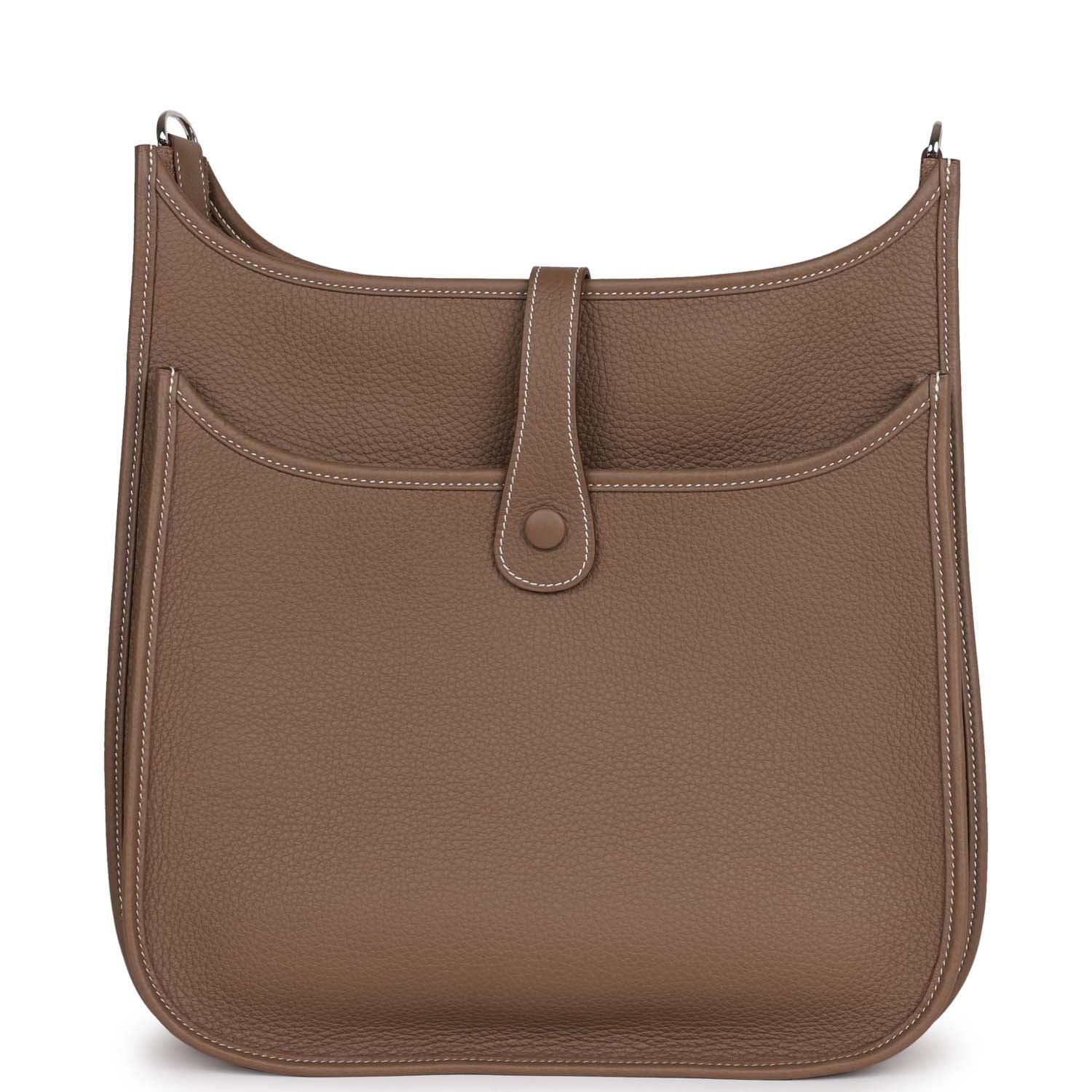 Hermes Evelyne III GM Etoupe Clemence Palladium Hardware