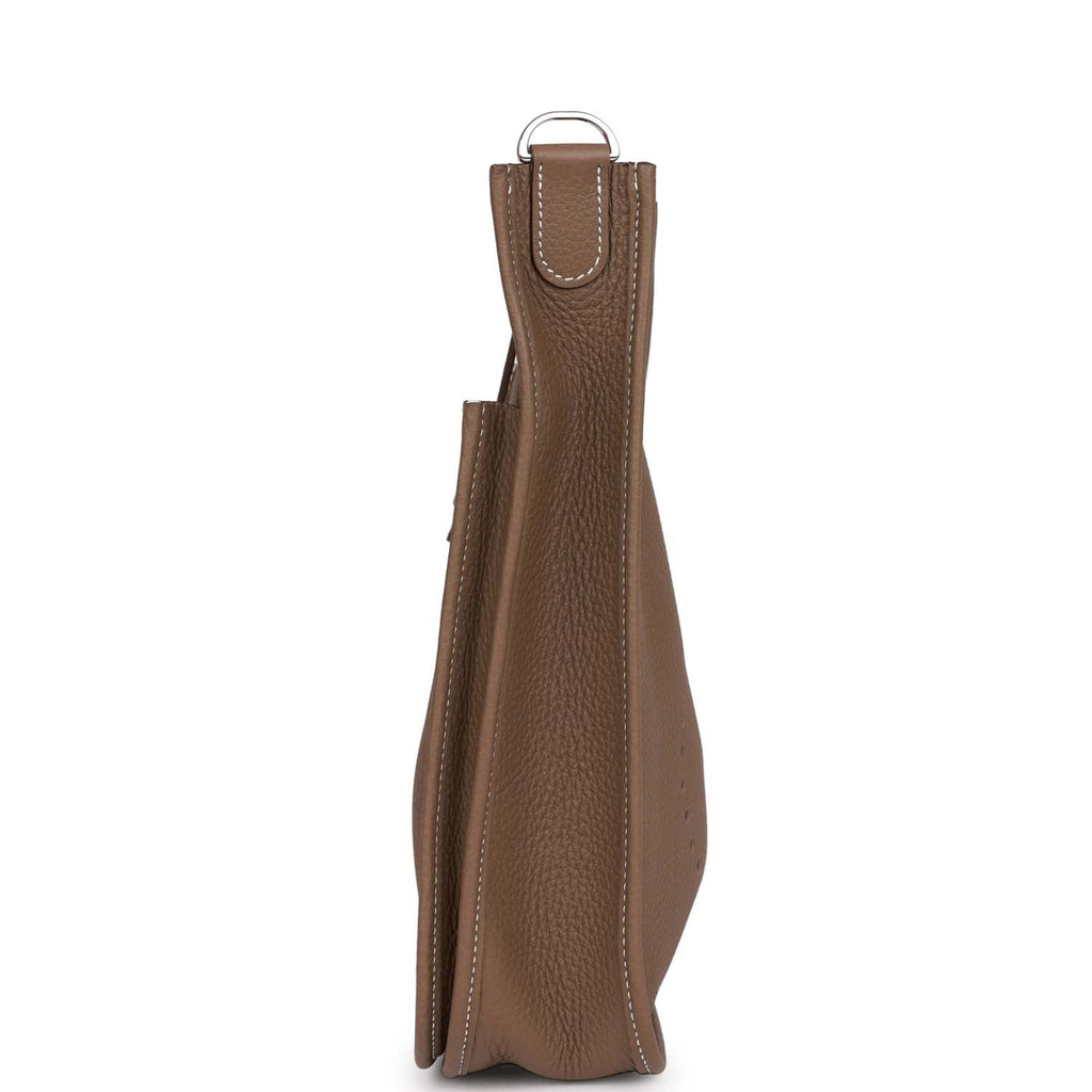 Hermes Evelyne III PM Etoupe Clemence Palladium Hardware