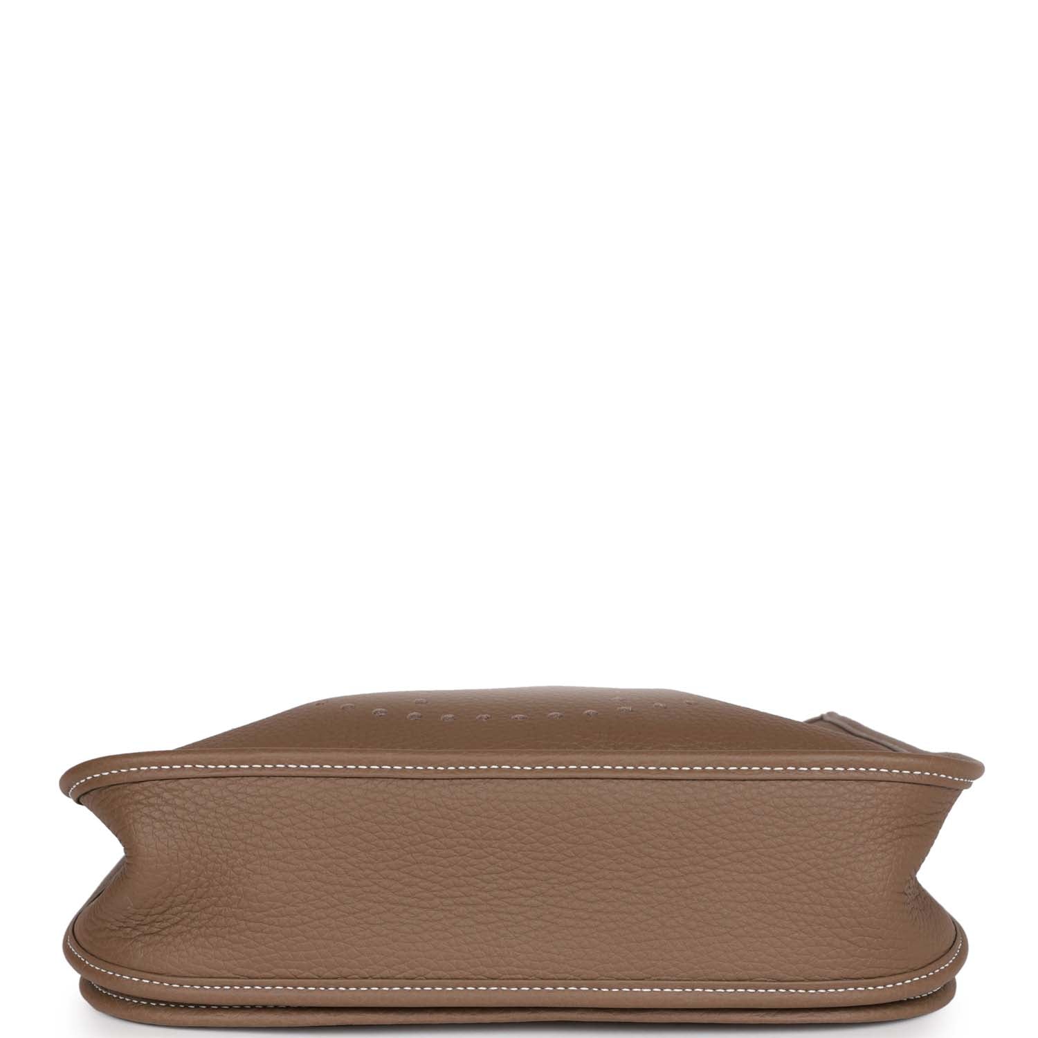 Hermes Evelyne III PM Etoupe Clemence Palladium Hardware