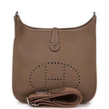 Pre-owned Hermes Evelyne III PM Etoupe Clemence Palladium Hardware