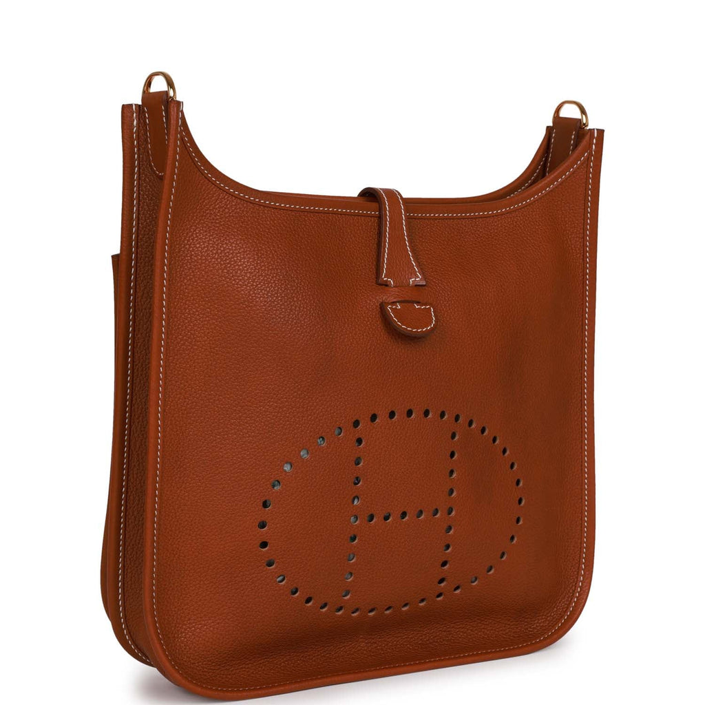 Hermes Evelyne III PM Fauve Barenia Faubourg Gold Hardware