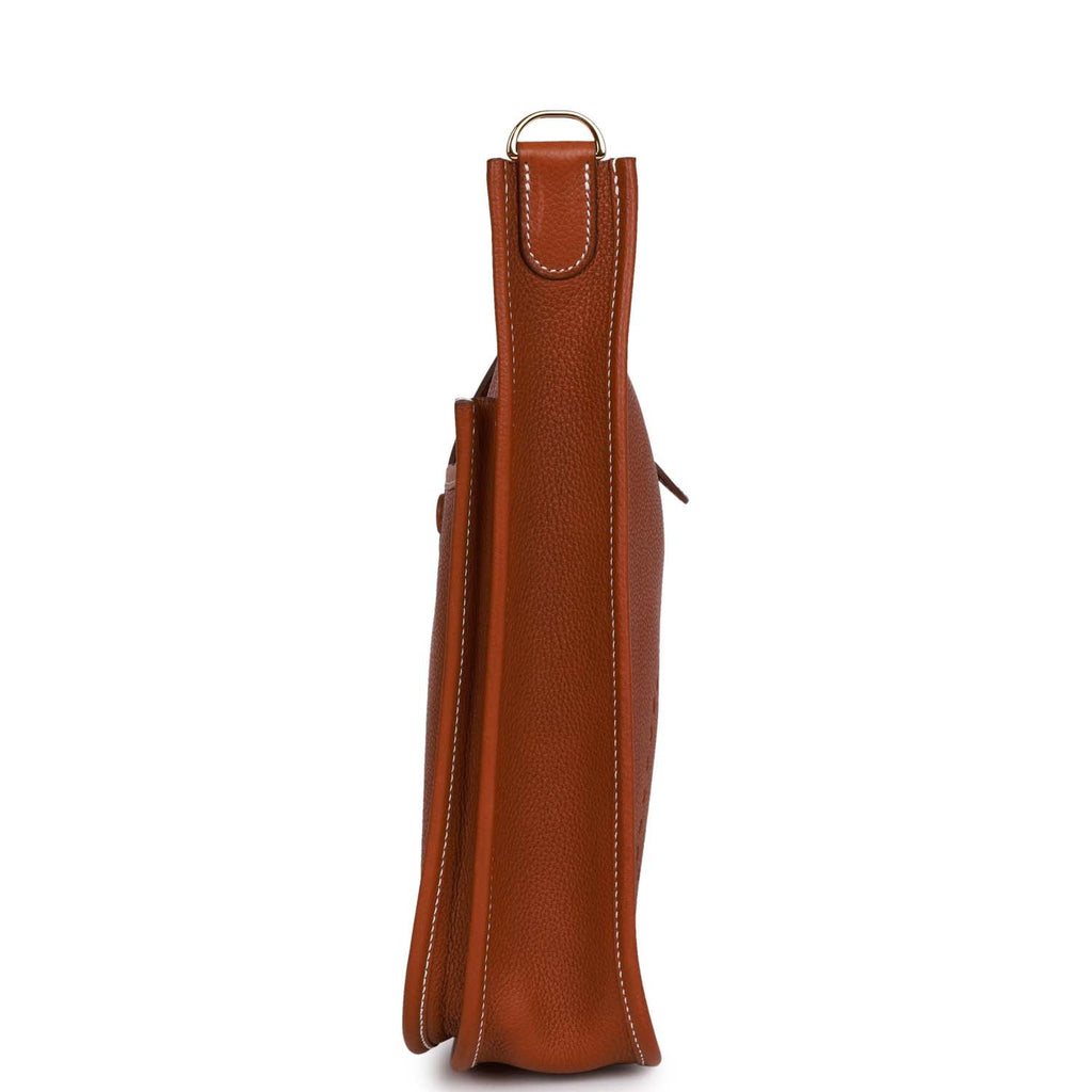 Hermes Evelyne III PM Fauve Barenia Faubourg Gold Hardware