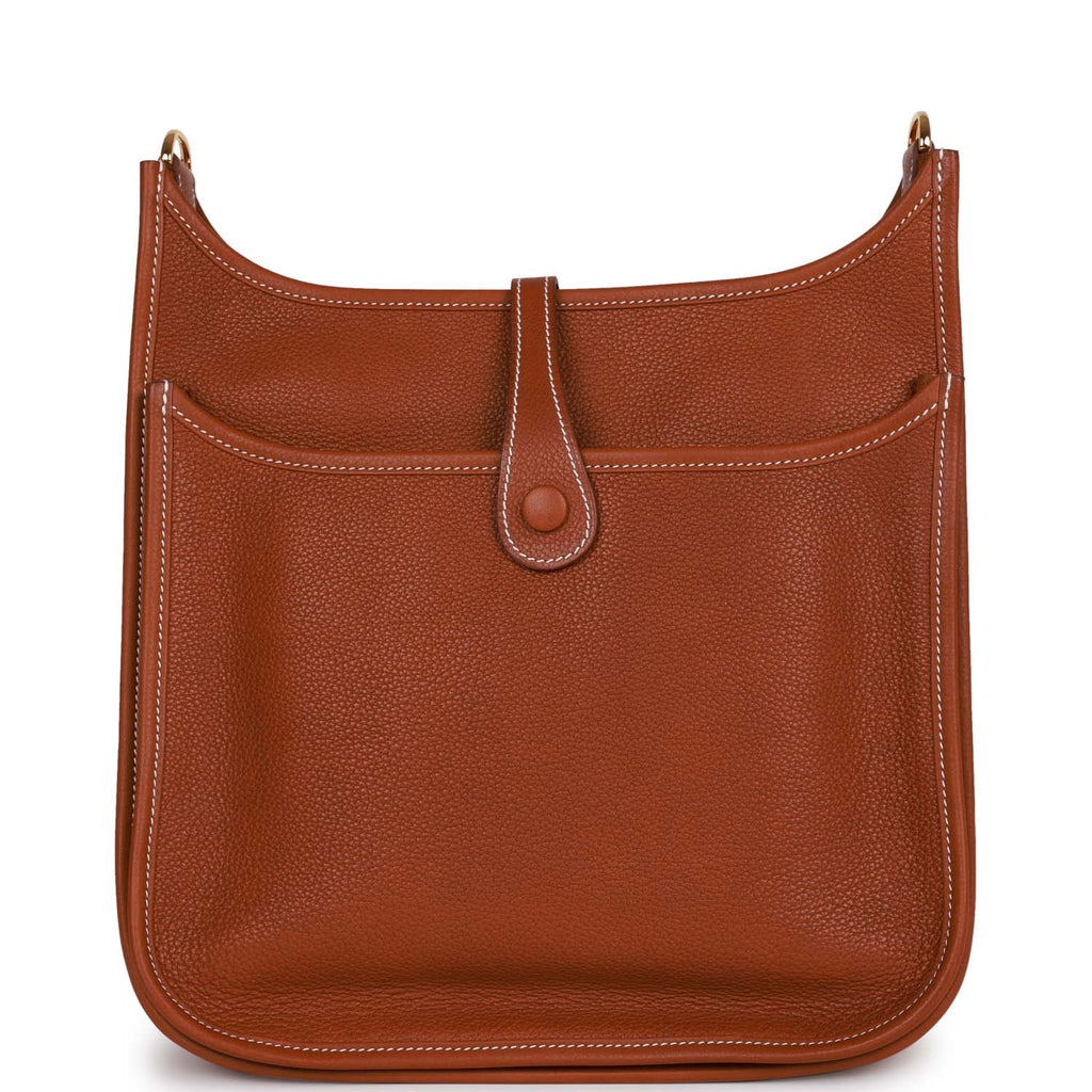 Hermes Evelyne III PM Fauve Barenia Faubourg Gold Hardware