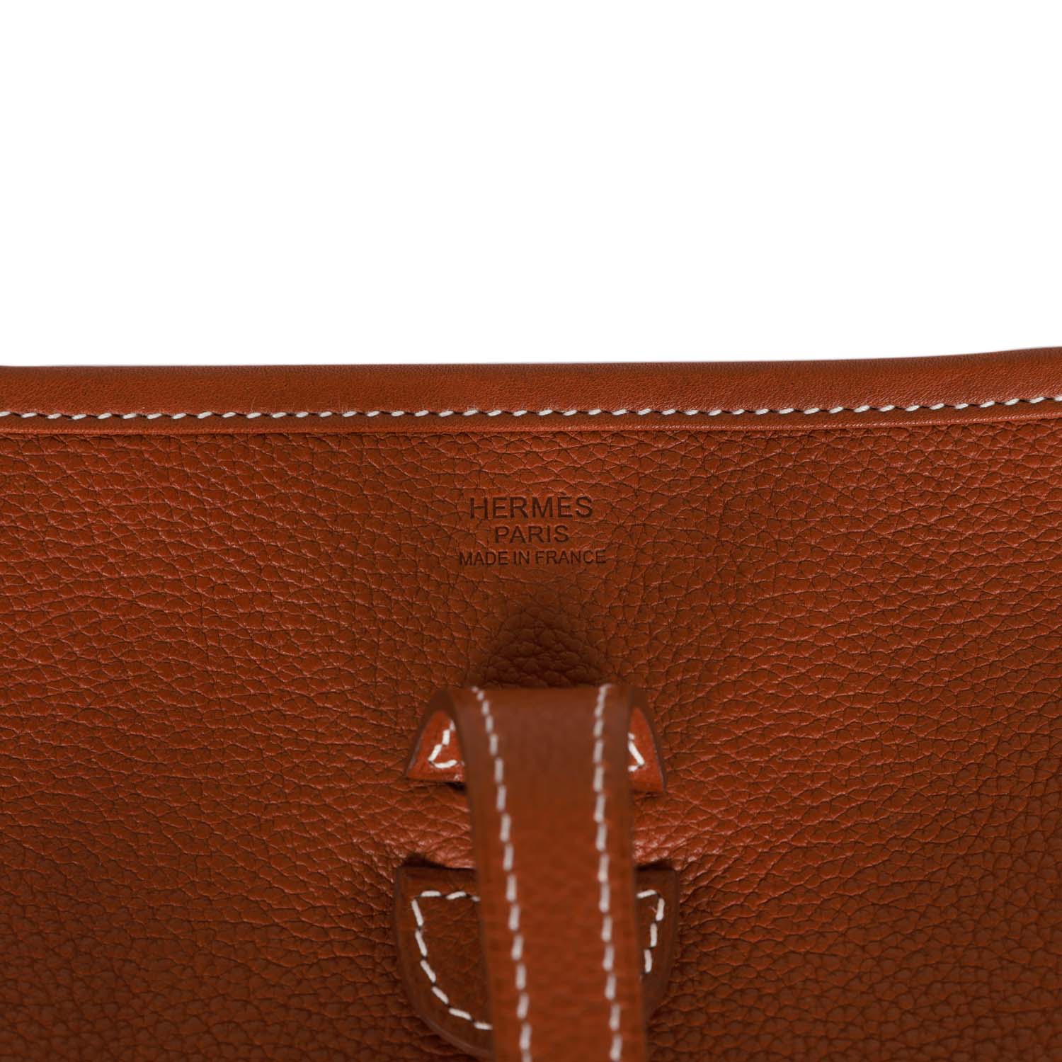 Hermes Evelyne III PM Fauve Barenia Faubourg Gold Hardware