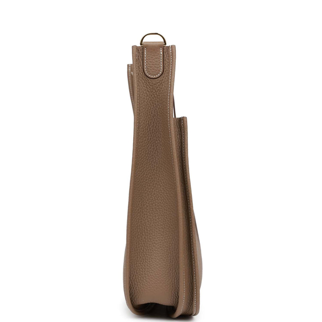Hermes Evelyne III GM Etoupe Clemence Gold Hardware