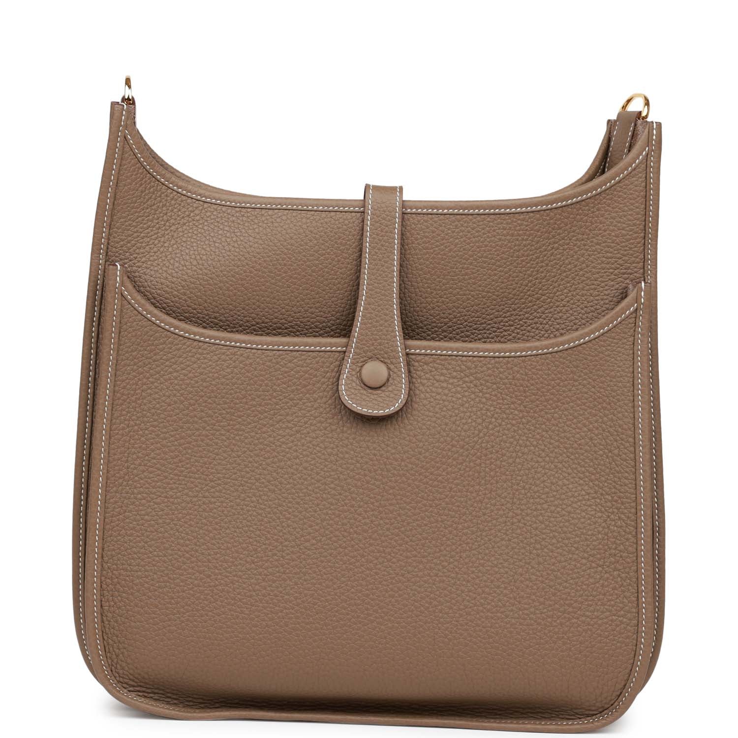 Hermes Evelyne III GM Etoupe Clemence Gold Hardware