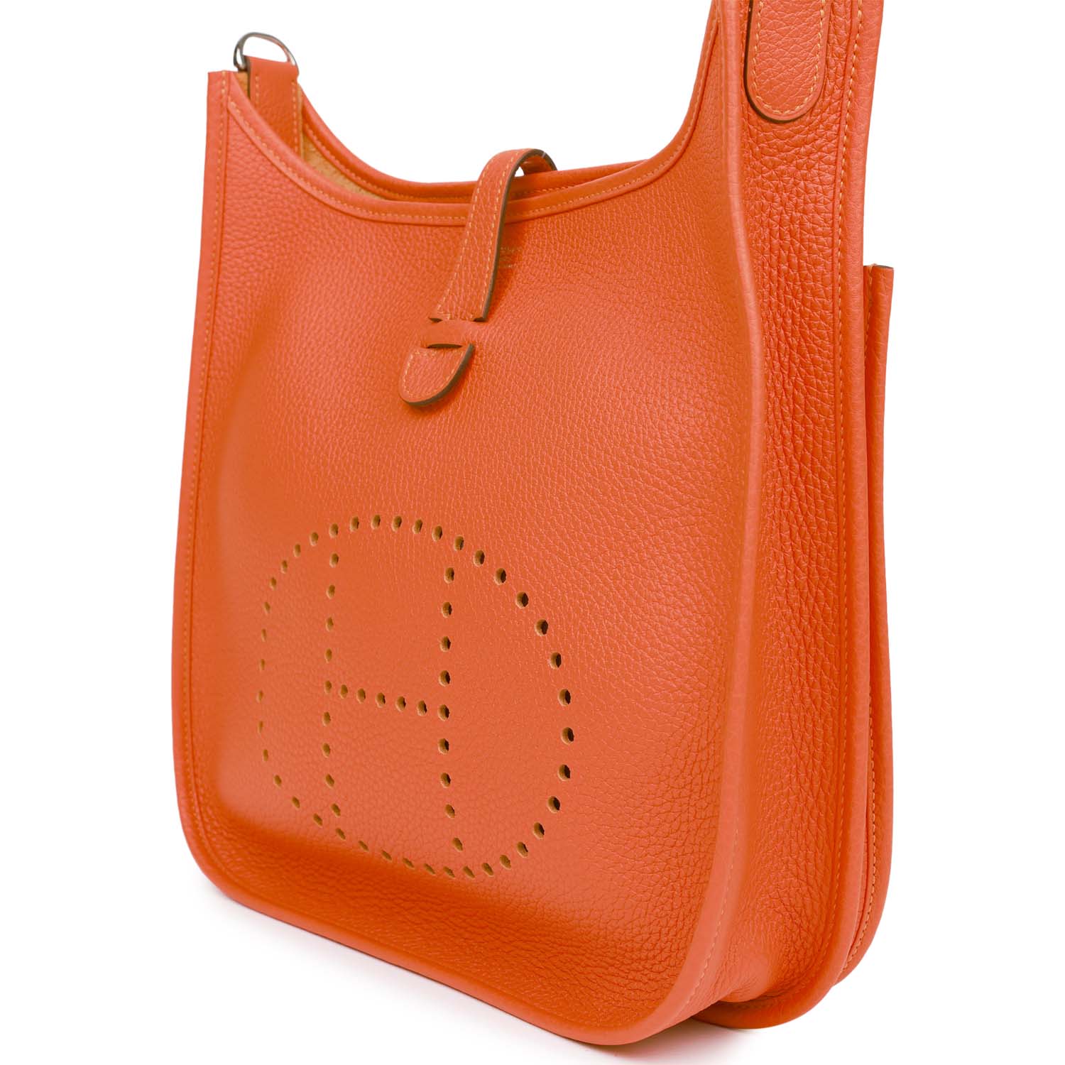 Hermes Evelyne III PM Feu Clemence Palladium Hardware