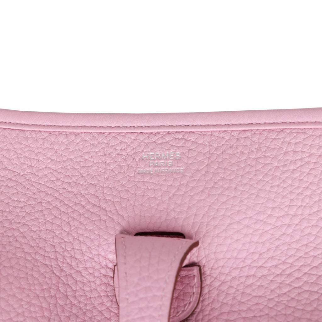 Hermes Evelyne III PM Mauve Sylvestre Clemence Palladium Hardware
