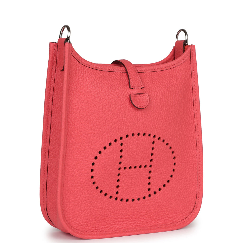 Hermes Evelyne TPM Rose Texas Clemence Palladium Hardware