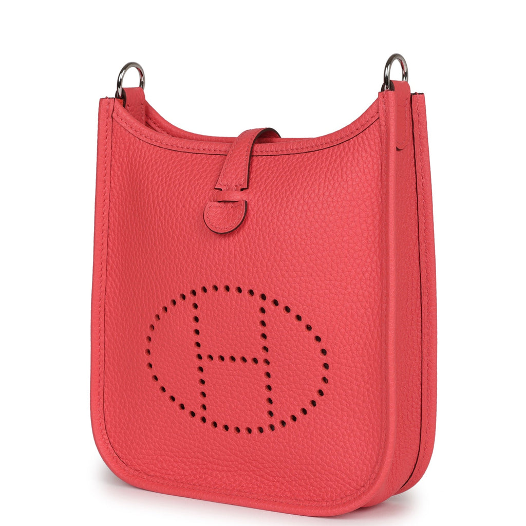 Hermes Evelyne TPM Rose Texas Clemence Palladium Hardware