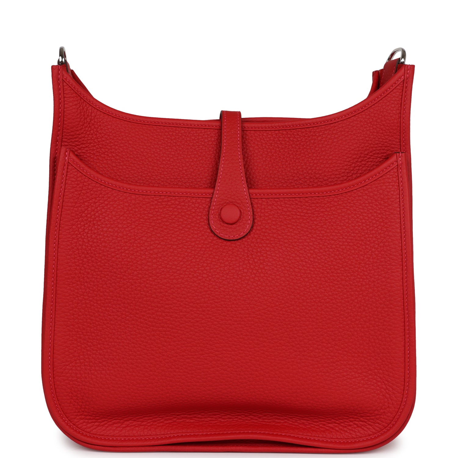 Hermes Evelyne III PM Vermillon Clemence Palladium Hardware