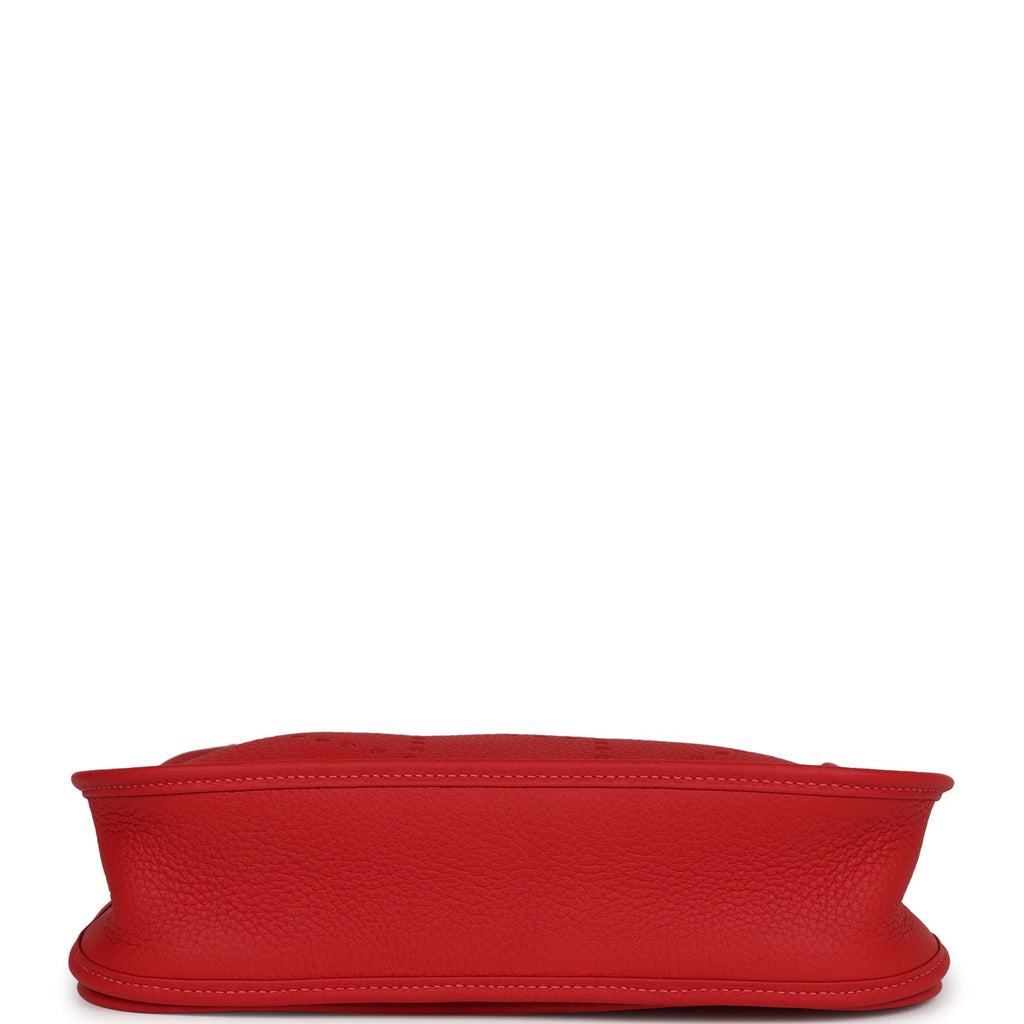 Hermes Evelyne III PM Vermillon Clemence Palladium Hardware