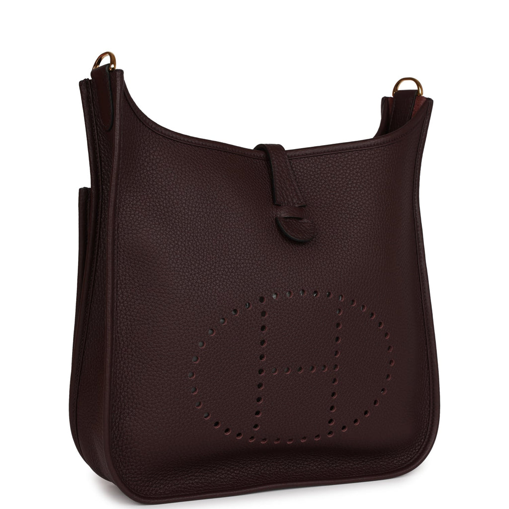 Hermes Evelyne PM Rouge Sellier Clemence Gold Hardware