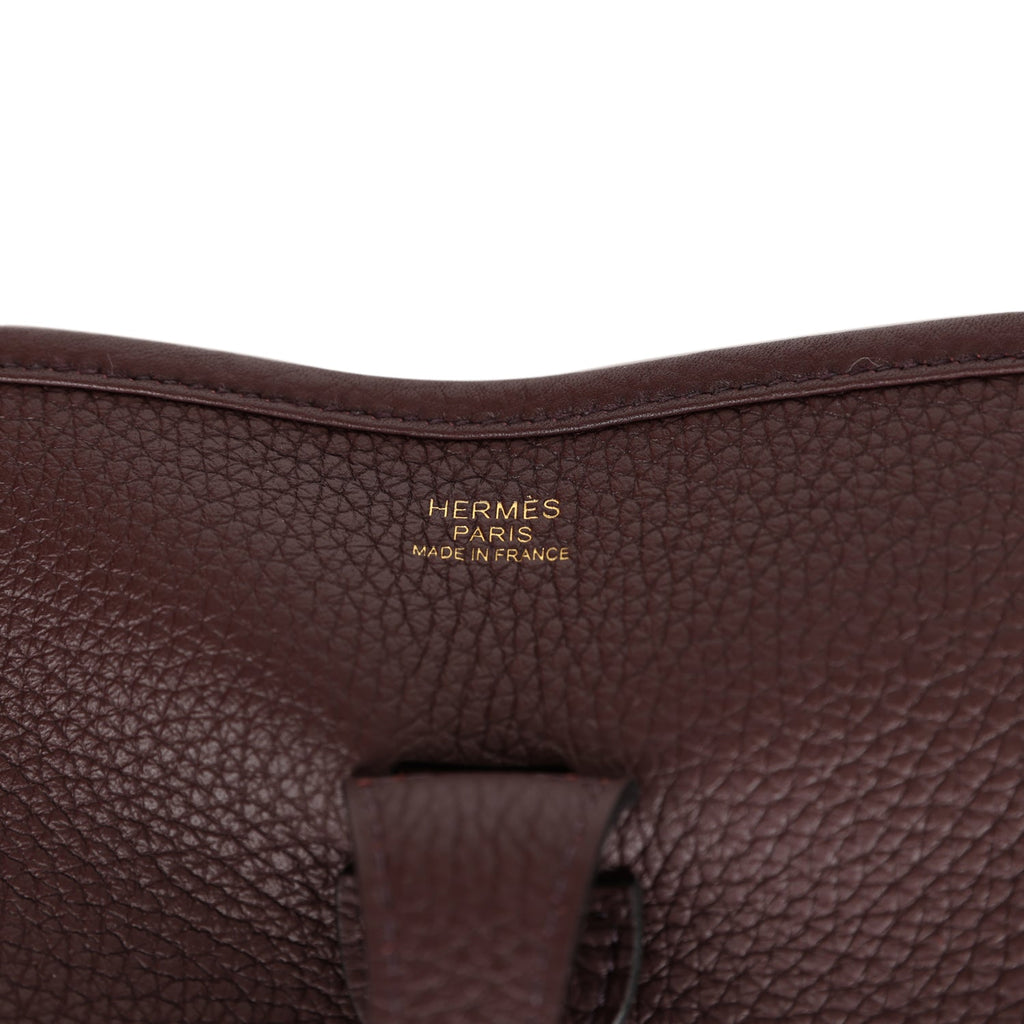 Hermes Evelyne PM Rouge Sellier Clemence Gold Hardware