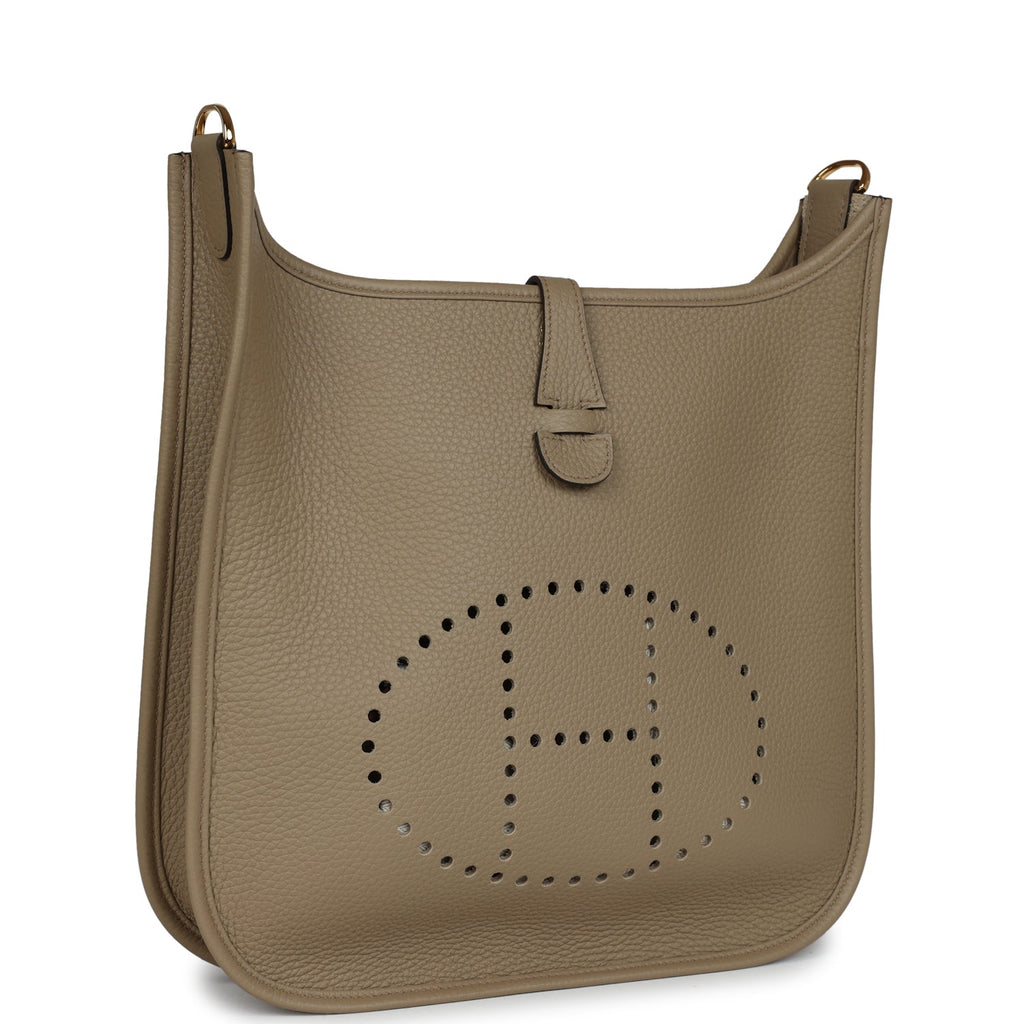 Hermes Evelyne III PM Beige Marfa Clemence Gold Hardware