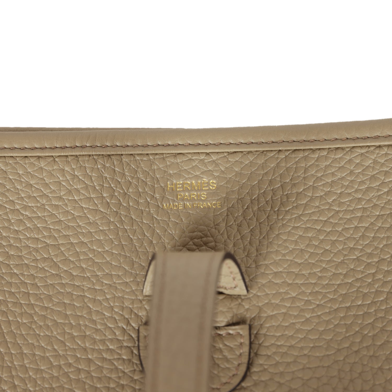 Hermes Evelyne III PM Beige Marfa Clemence Gold Hardware