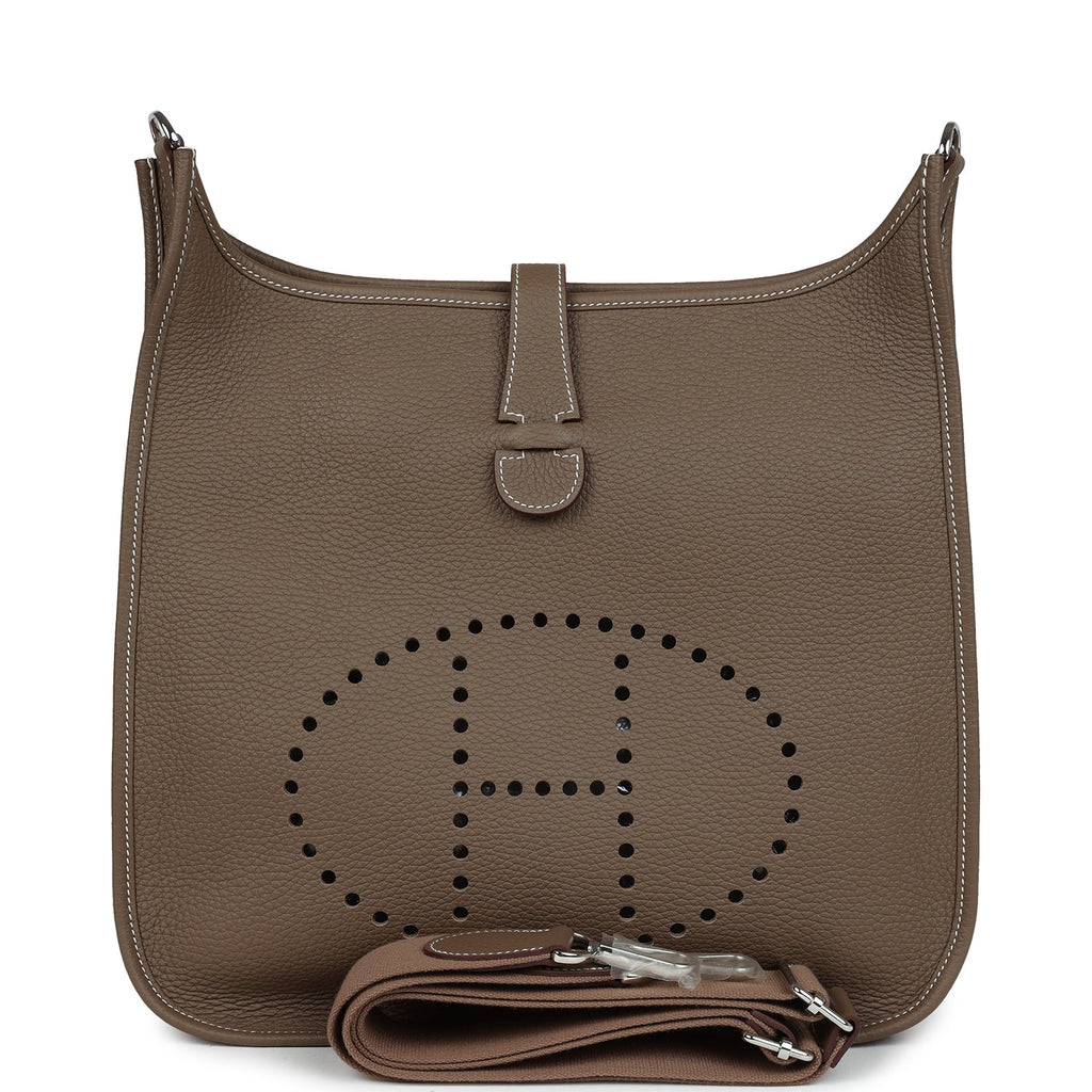 Hermes Evelyne III GM Etoupe Clemence Gold Hardware