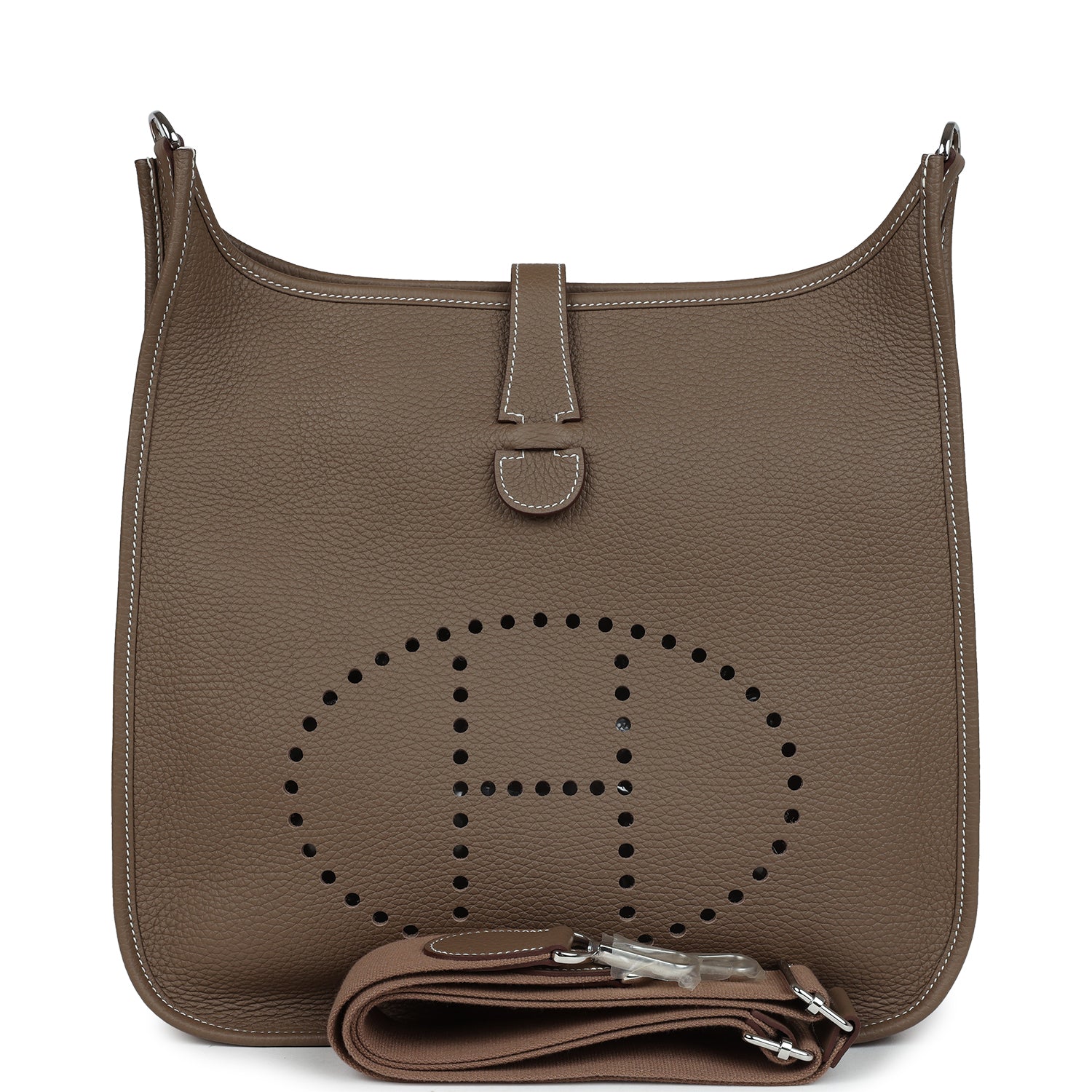 Hermes Evelyne III GM Etoupe Clemence Gold Hardware