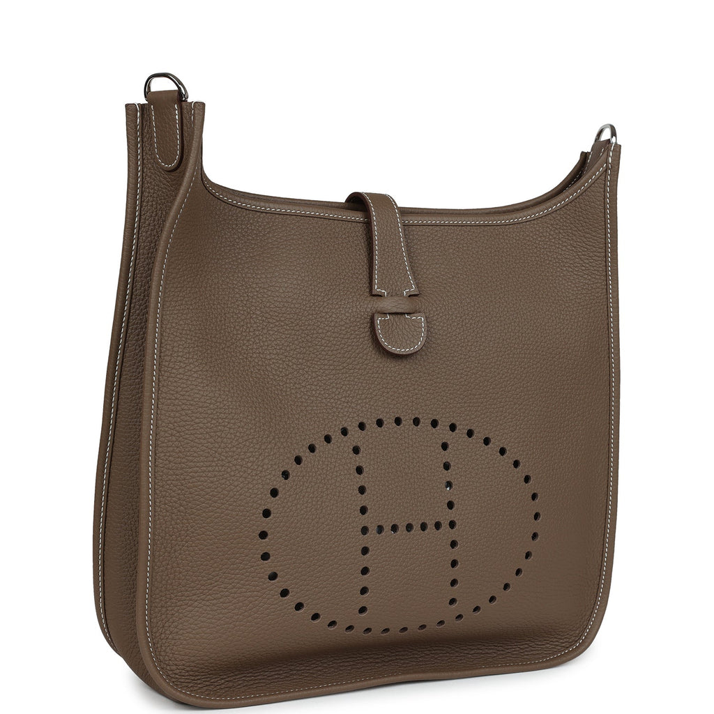 Hermes Evelyne III GM Etoupe Clemence Gold Hardware