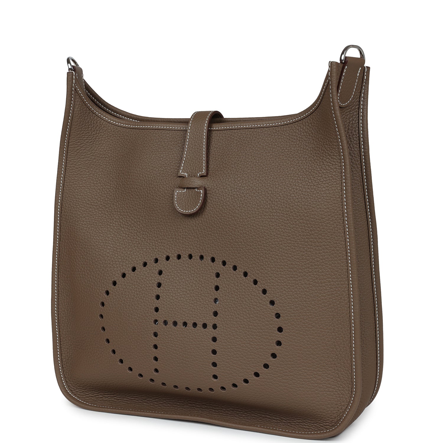 Hermes Evelyne III GM Etoupe Clemence Gold Hardware