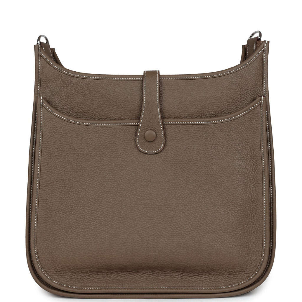 Hermes Evelyne III GM Etoupe Clemence Gold Hardware
