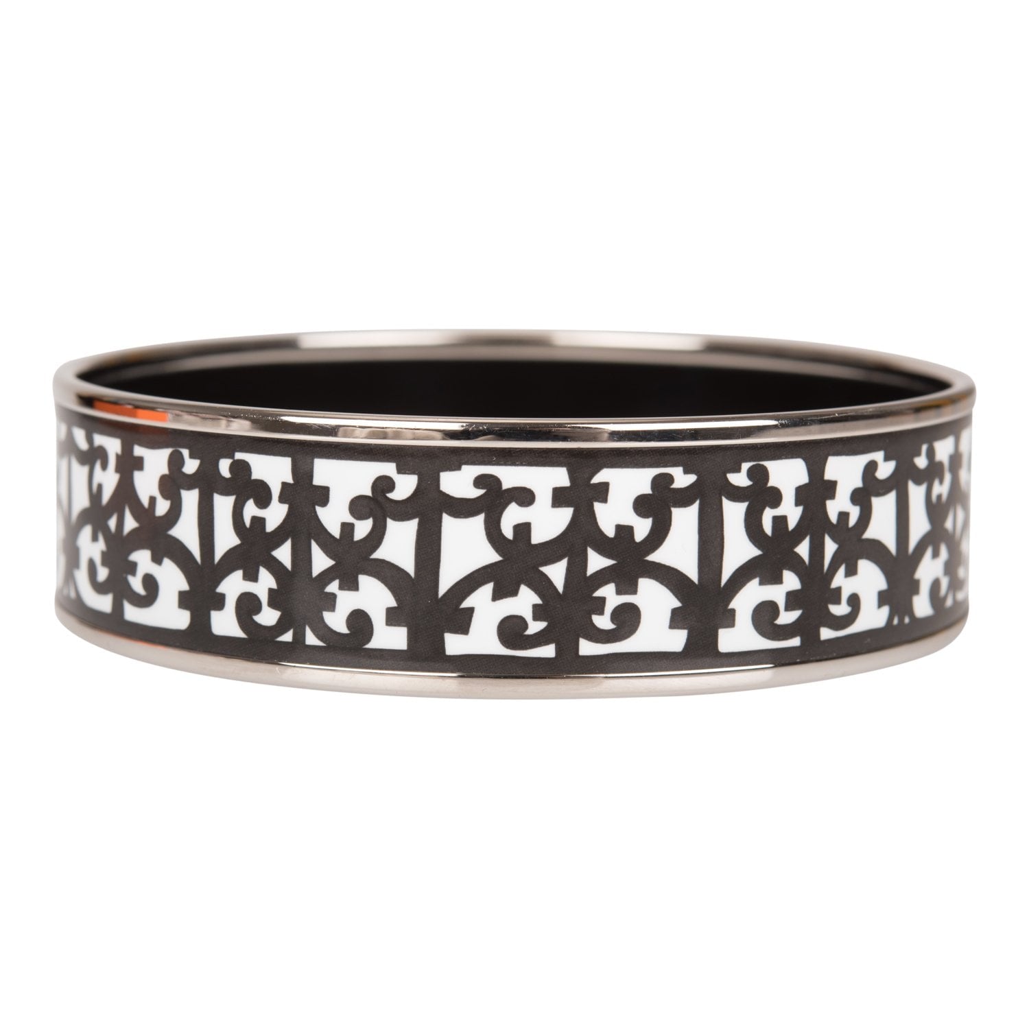 Hermes "Balcons du Guadalquivir Cloisonne" Wide Printed Enamel Bracelet GM (70) (Preloved - Excellent)