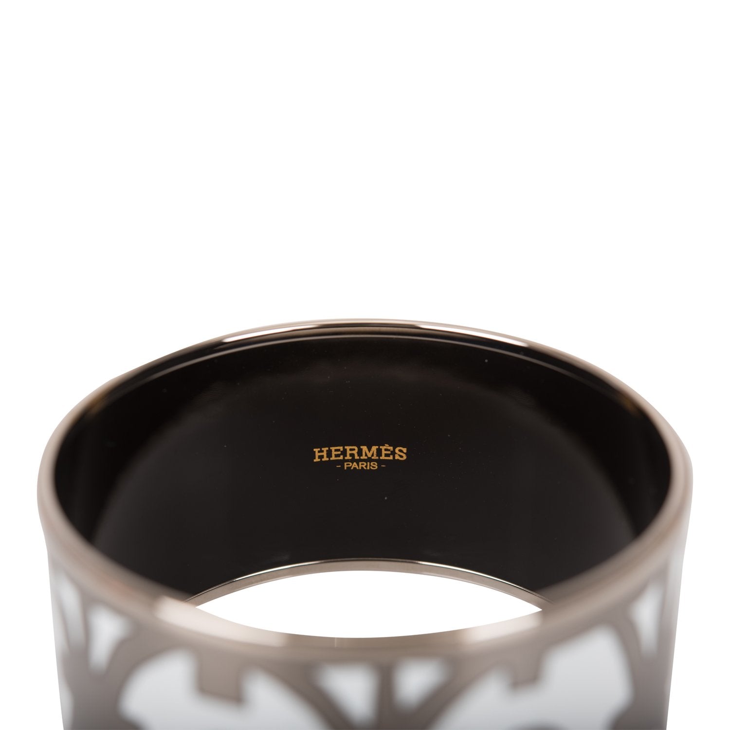 Hermes "Balcons du Guadalquivir Cloisonne" Extra Wide Printed Enamel Bracelet PM (65) (Preloved - Excellent)