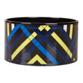 Hermes "Multicolor Circles" Extra Wide Printed Enamel Bracelet PM (65) (Preloved - Mint)