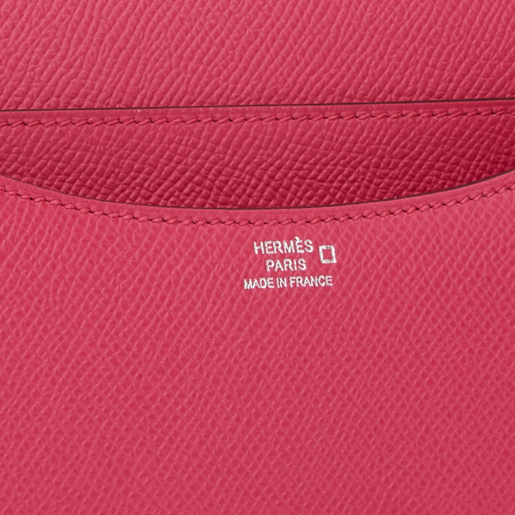 Hermes Constance 18 Rose Mexico Epsom and Alligator Palladium Hardware