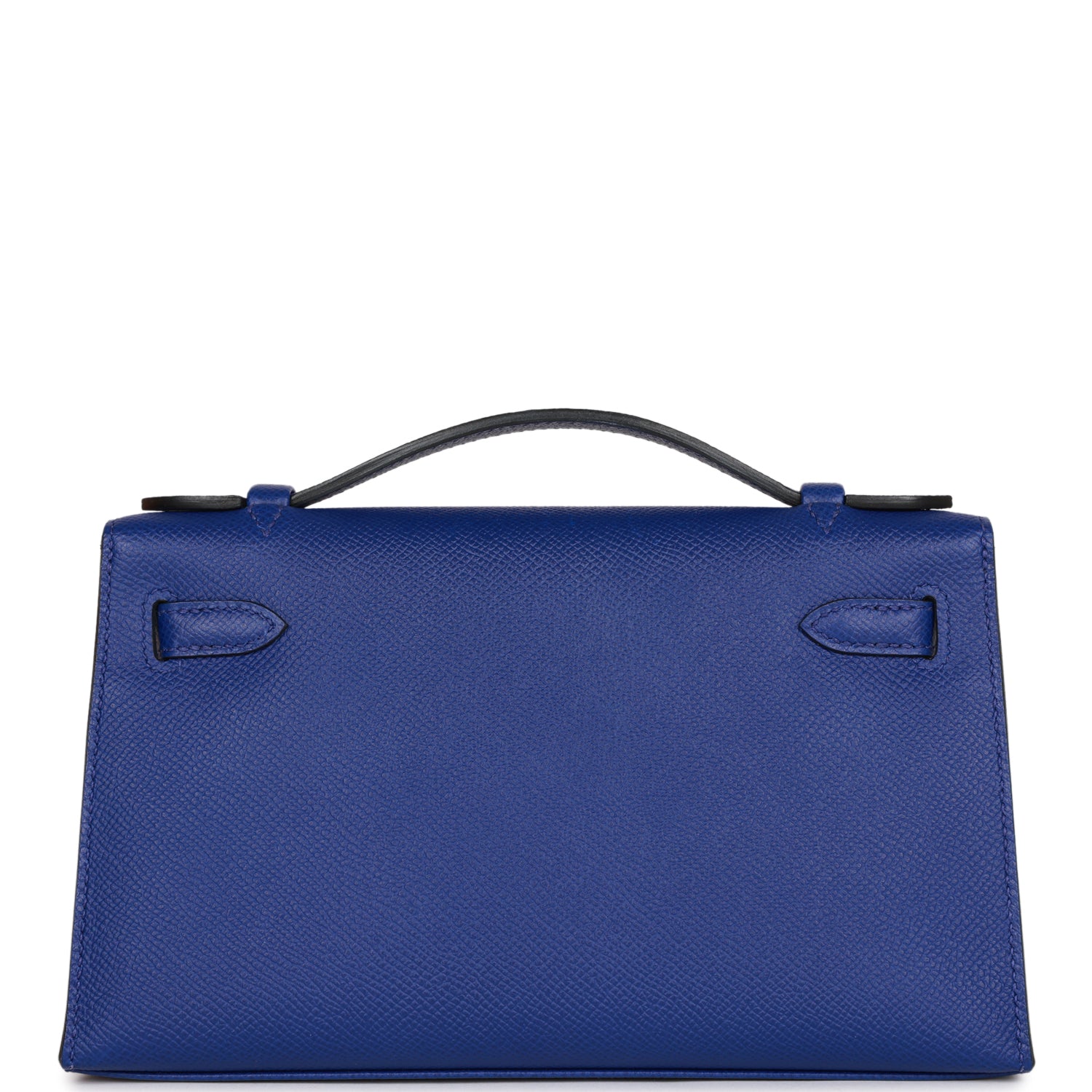 Pre-owned Hermes Kelly Pochette Bleu Electric Epsom Gold Hardware