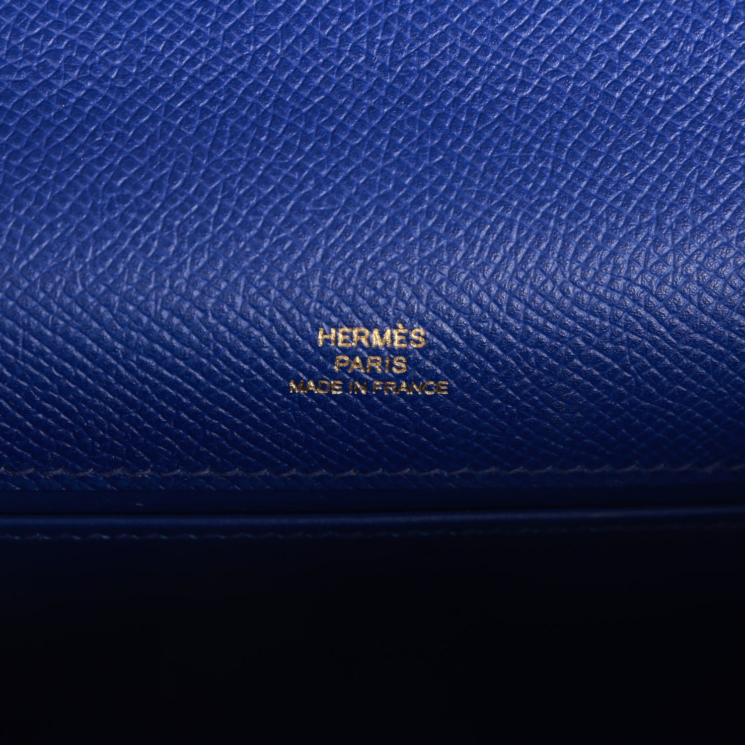 Pre-owned Hermes Kelly Pochette Bleu Electric Epsom Gold Hardware - Payment 1