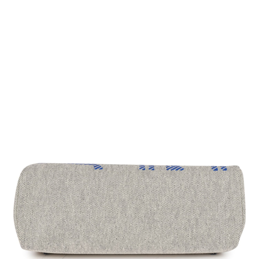 Hermes Herbag Zip PM 31 Brides de Gala Toile H Berline Bleu France Hunter Palladium Hardware