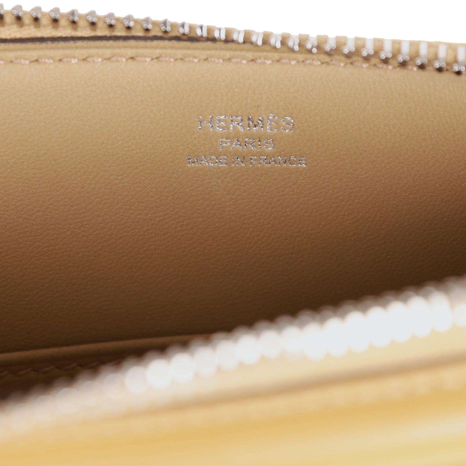Hermes Cadena Lock Bag Poussiere Tadelakt Palladium Hardware