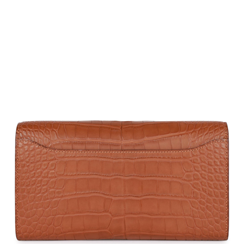 Hermes Constance Wallet To Go Gold Matte Alligator Gold Hardware