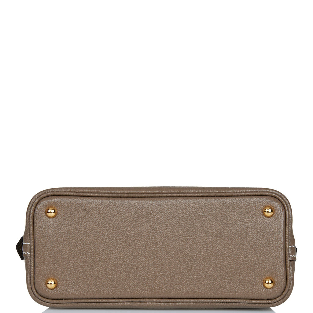 Hermes 1923 Bolide 25 Etoupe Chevre Gold Hardware