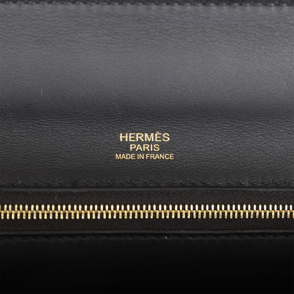 Pre-Owned Hermes 24/24 Bag 29 Black Togo and Swift Gold Hardware