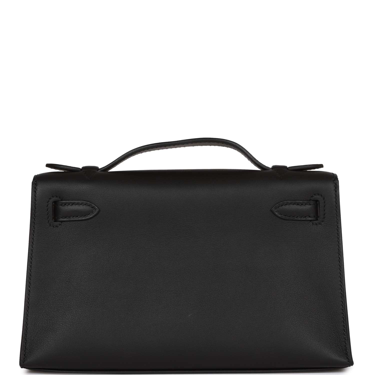 Hermes Kelly Pochette Black Swift Gold Hardware