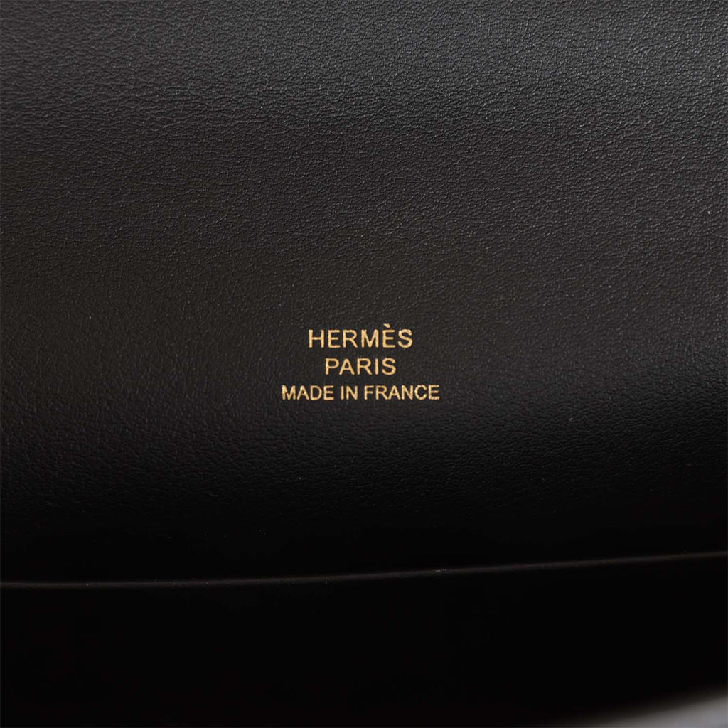 Hermes Kelly Pochette Black Swift Gold Hardware