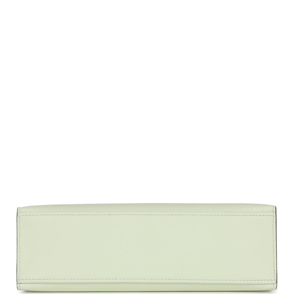 Hermes Kelly Pochette Vert Fizz Swift Palladium Hardware