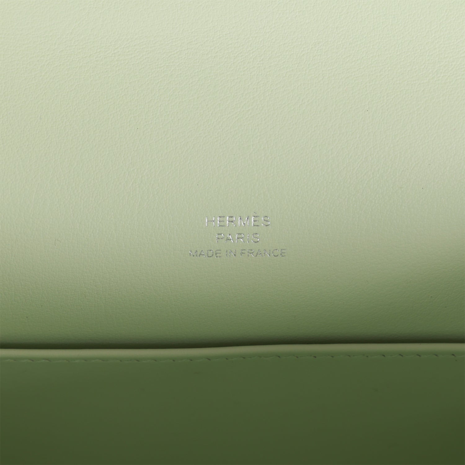 Hermes Kelly Pochette Vert Fizz Swift Palladium Hardware