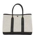 Hermes Garden Party 30 Ecru Toile and Black Negonda Palladium Hardware